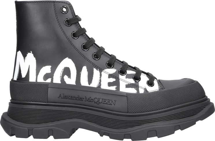 Alexander McQueen Boots Joey Nappa Leather Fireball Zwart