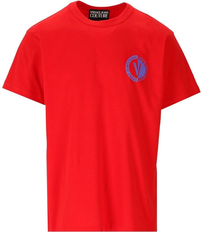 Versace Jeans Couture V-emblem Red T-shirt Red Rood