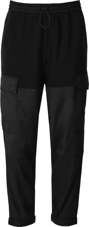 Versace Jeans Couture Black Cargo Sweatpants With Logo Black Zwart