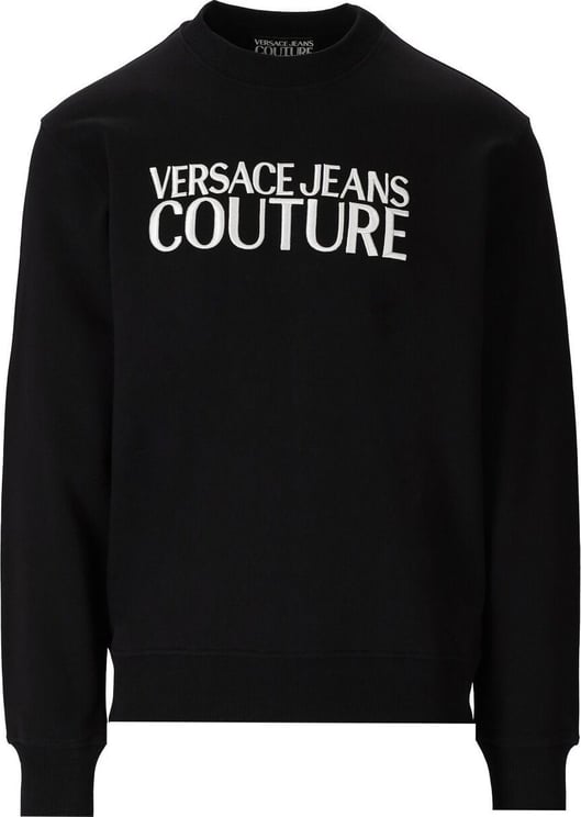 Versace Jeans Couture Black Sweatshirt With Logo Black Zwart