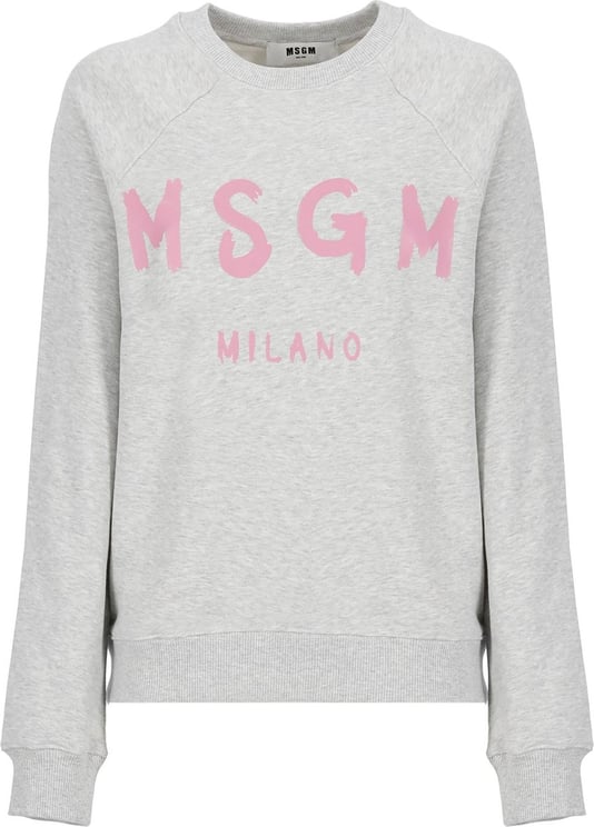 MSGM Sweaters Light Grey Melange Grijs