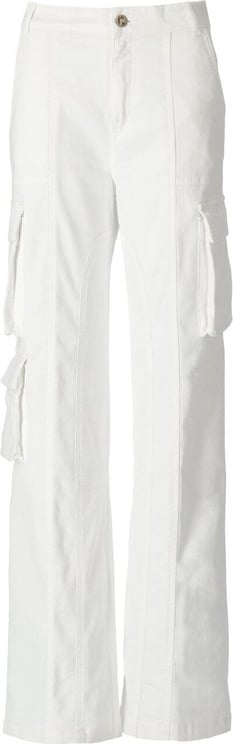 Versace Jeans Couture White Wide Leg Cargo Jeans White Wit
