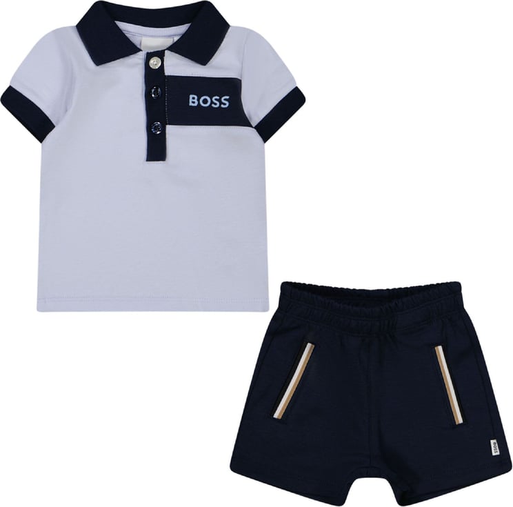 Hugo Boss Boss J98419 babysetje navy Blauw