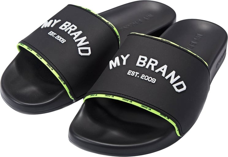 My Brand Mybrand varsity slipper Zwart