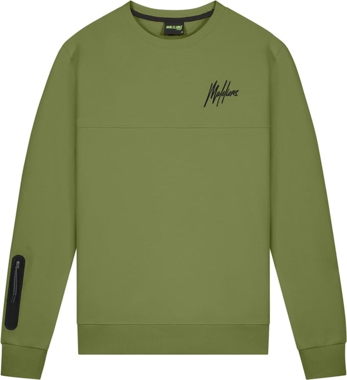 Malelions Counter Crewneck - Army Groen
