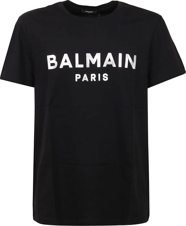 Balmain balmain foil tshirt classic fit Zwart