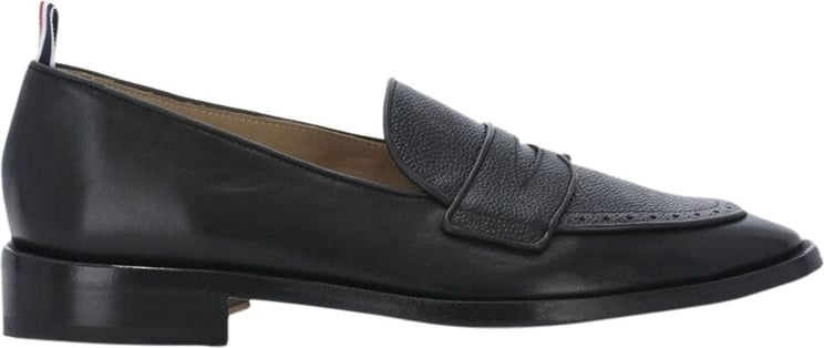Thom Browne tag penny loafers Zwart