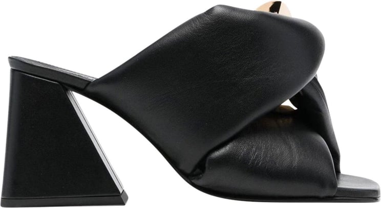 J.W. Anderson crossover-straps leather sandals Zwart