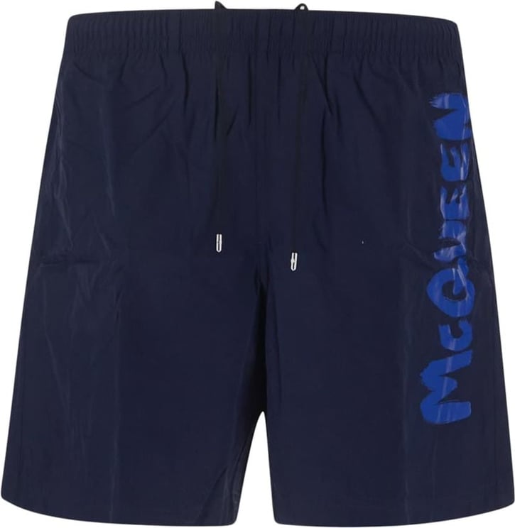 Alexander McQueen Blue Swim Short Blauw