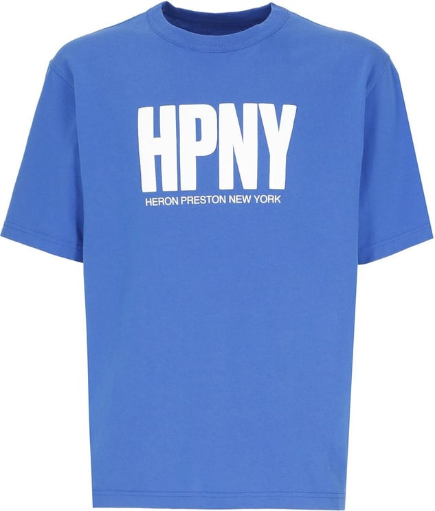 Heron Preston T-shirts And Polos Blue Blauw