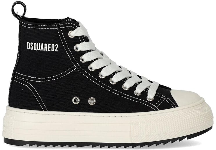 Dsquared2 Berlin Black Sneaker With Logo Black Zwart