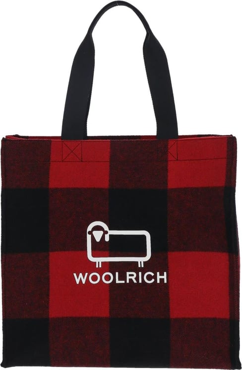 Woolrich Buffalo Check American Wool Tote Rood