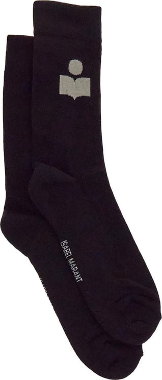 Isabel Marant Black Logo Socks Zwart