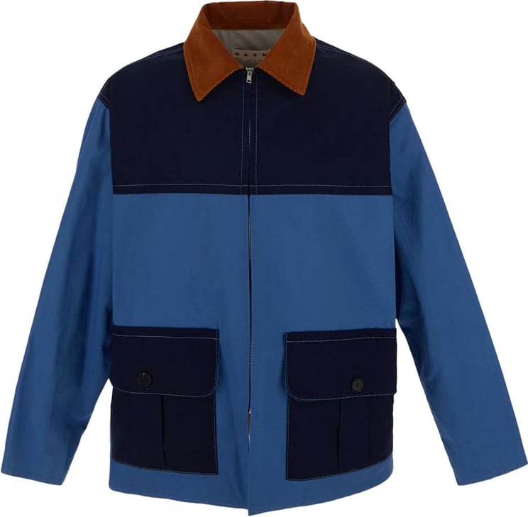 Marni Panels Jacket Blauw