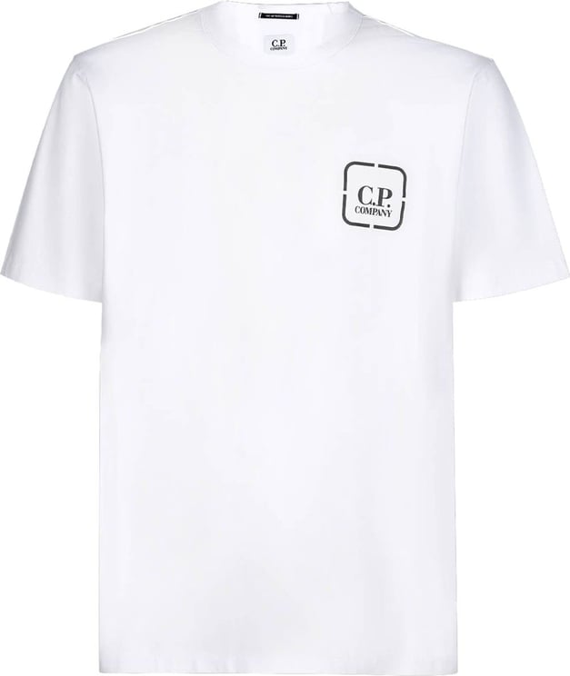 CP Company C.p. Company The Metropolis Series Badge Reverse Graphic White T-shirt White Wit