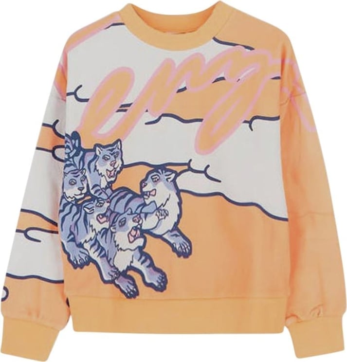 Kenzo Tiger Print Sweatshirt Oranje