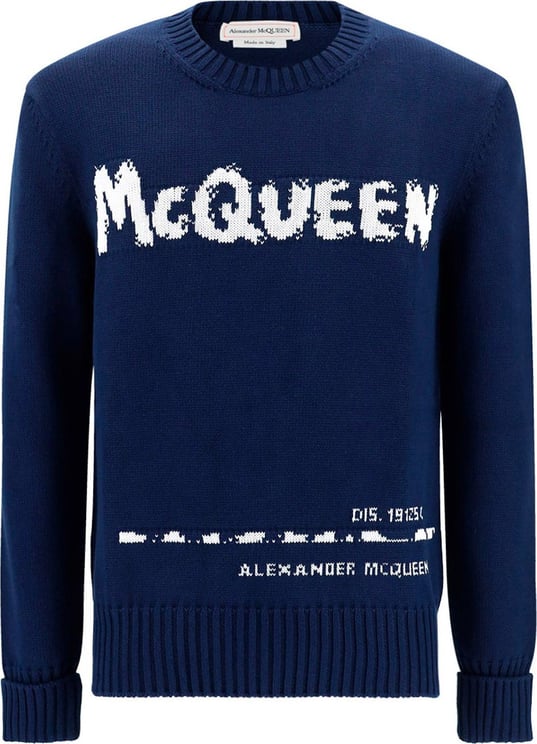 Alexander McQueen Alexander Mcqueen Logo Sweater Blauw
