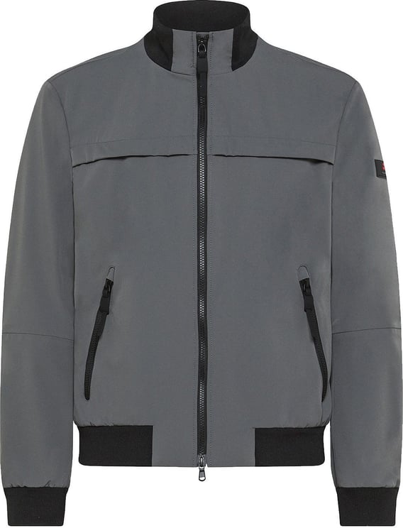 Peuterey POTOSI MD - Smooth bomber jacket in stretch fabric Grijs
