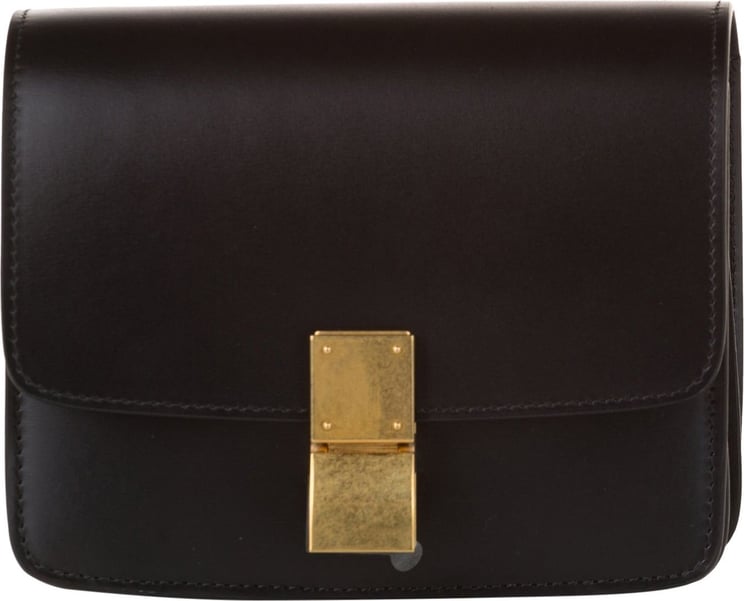 Celine Classic Box Small Leather Crossbody Bag Zwart