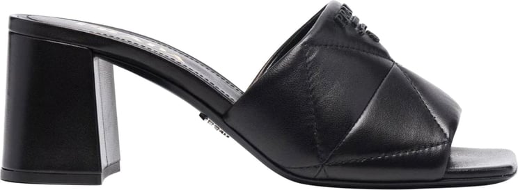 Prada Prada Quilted Leather Sandals Zwart