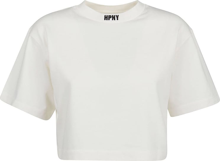 Heron Preston Hpny Embroidered Crop T-shirt White Wit