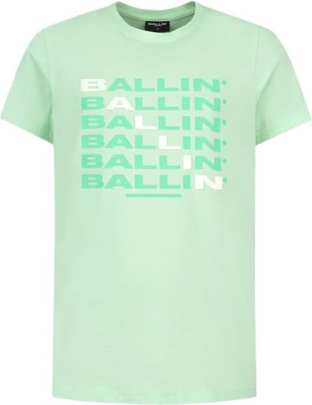 Ballin Amsterdam Puff Print Logo Tshirt Kids Groen