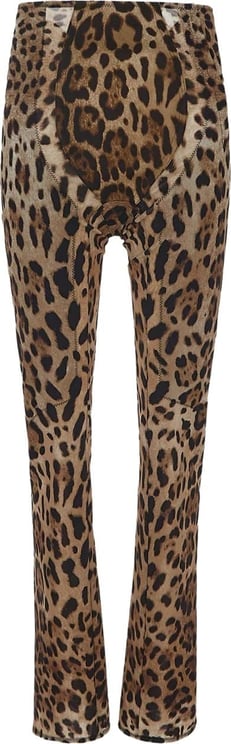 Dolce & Gabbana Leopard-Print Marquisette Pants Divers