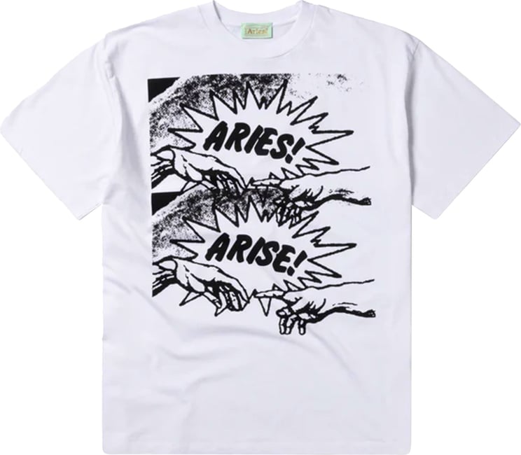 Aries T-shirt Unisex Connecting Ss Tee Star60011.wht Wit
