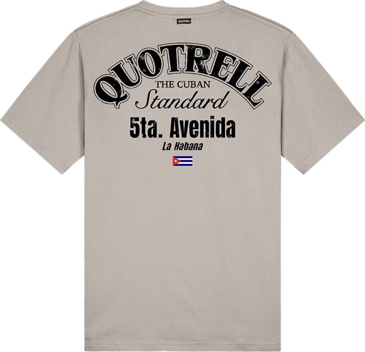 Quotrell Avenida T-shirt | Taupe/black Beige