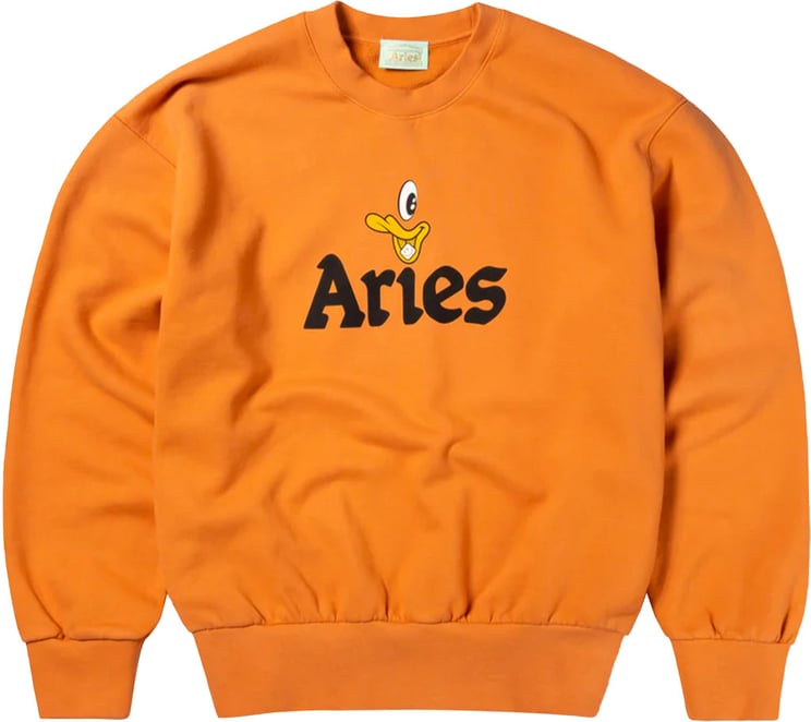 Aries Sweatshirt Unisex Aye Duck Sweatshirt Star20006.crl Oranje
