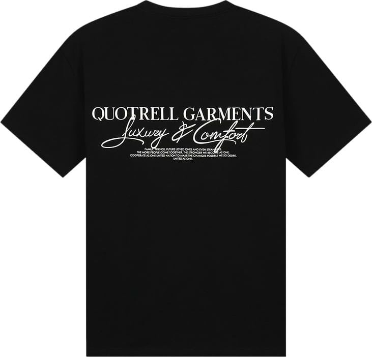Quotrell Novara T-shirt | Black/white Zwart