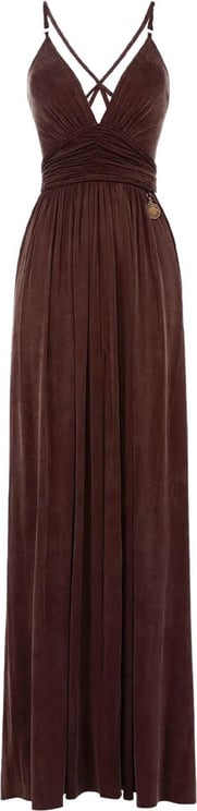 Elisabetta Franchi Red Carpet Dress With Intertwined Straps Bruin