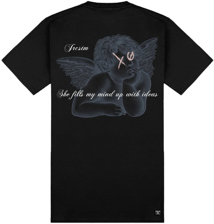 JORCUSTOM Angel Slim Fit T-Shirt Black Zwart