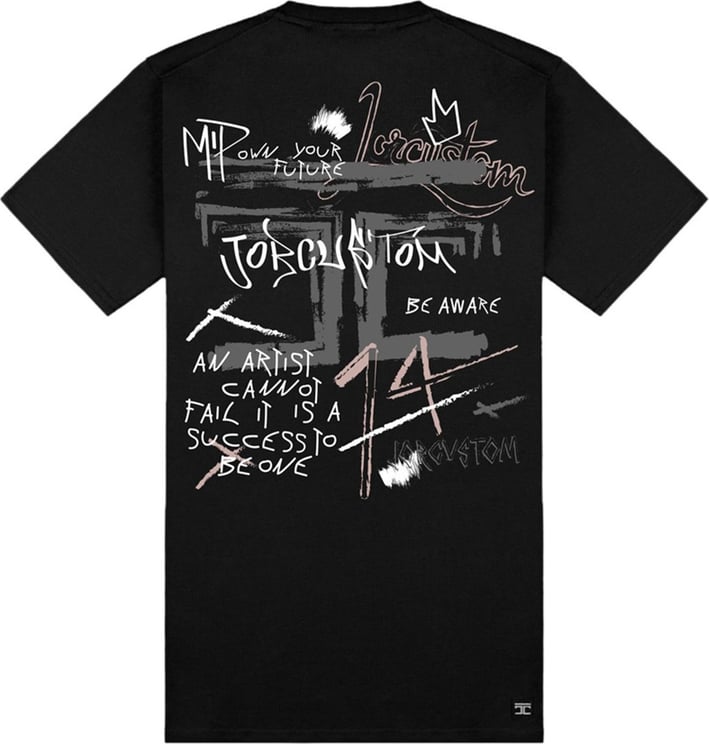JORCUSTOM Artist Slim Fit T-Shirt Black Zwart