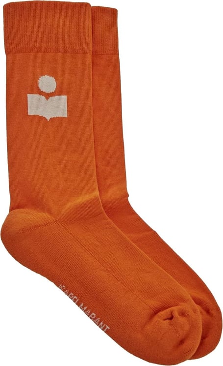 Isabel Marant Sporty Logo Socks Oranje