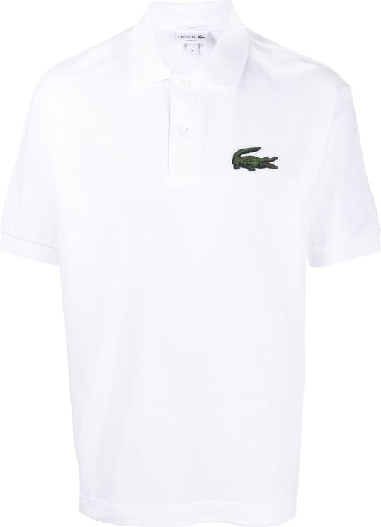 Lacoste Loose Fit Logo Polo Shirt Wit