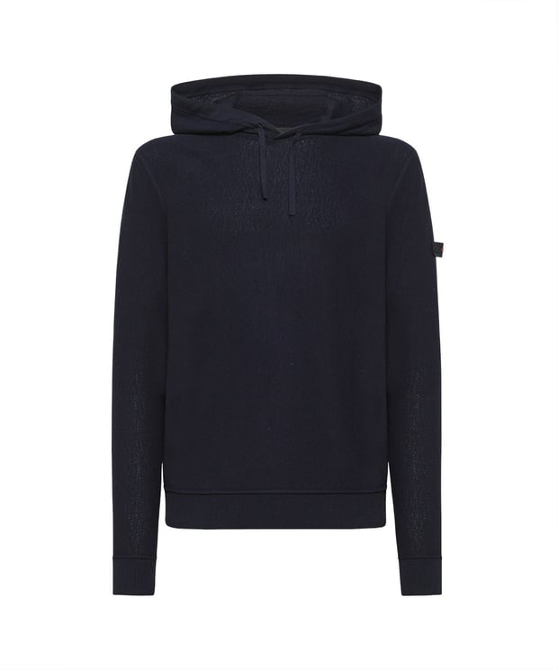 Peuterey VARNA - Comfortabel sweatshirt met capuchon en logo Blauw
