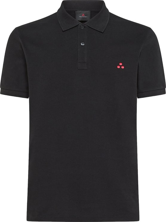 Peuterey ZENO T - Poloshirt in glanzend katoen piqué Zwart