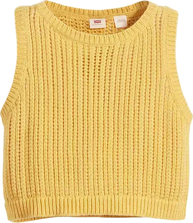 Levi's Tank Woman ® Red Baby Blue Sweater Vest A4247-0001 Geel