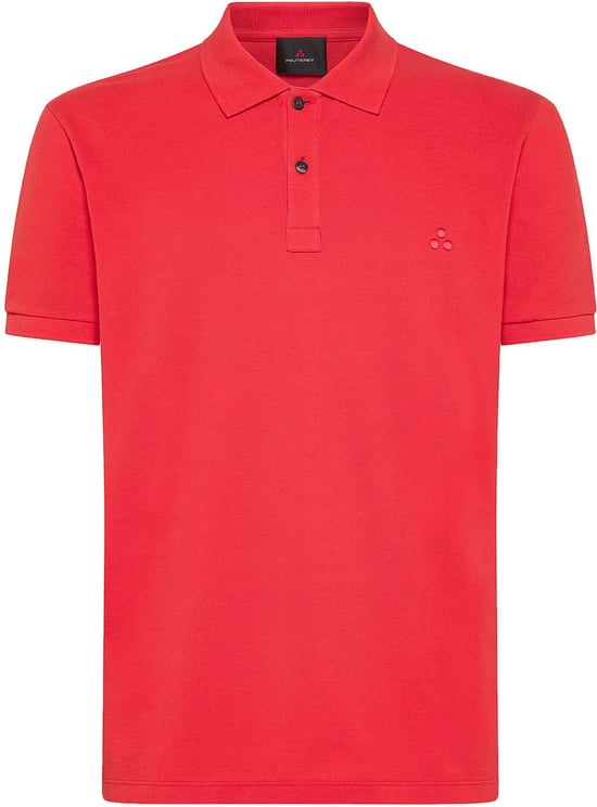 Peuterey ZENO T - Poloshirt in glanzend katoen piqué Rood