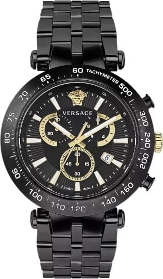 Versace VEJB00722 Bold Chrono heren horloge 46 mm Zwart