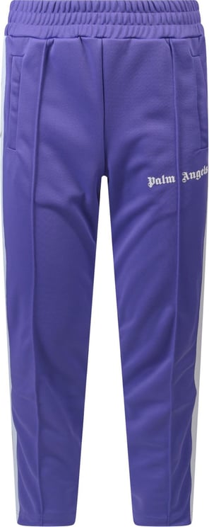 Palm Angels Jersey trouser with frontal logo print Paars