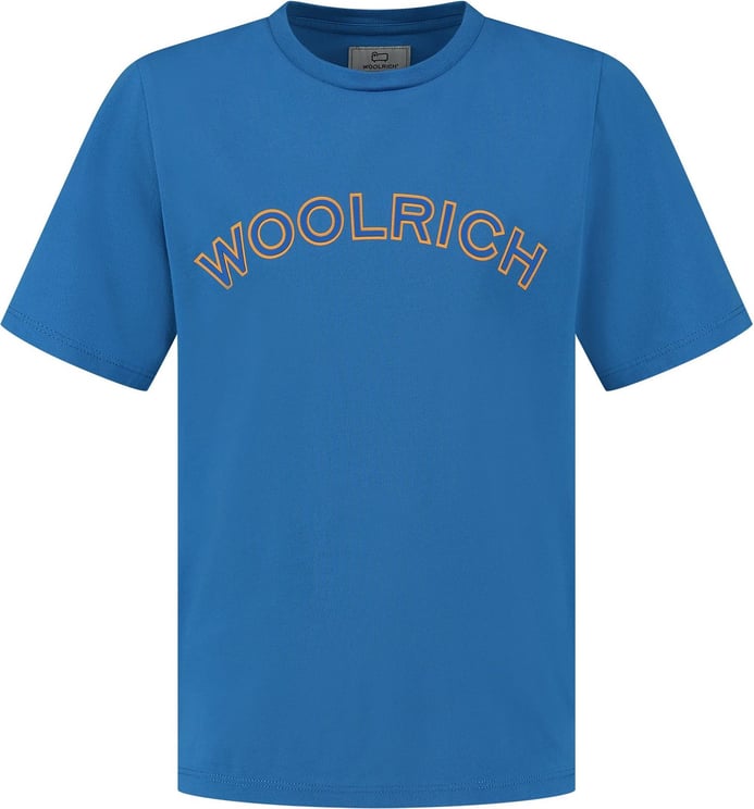 Woolrich Varsity Logo Tee Blauw