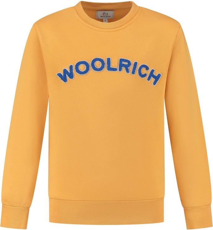 Woolrich Varsity Logo Crewneck Geel