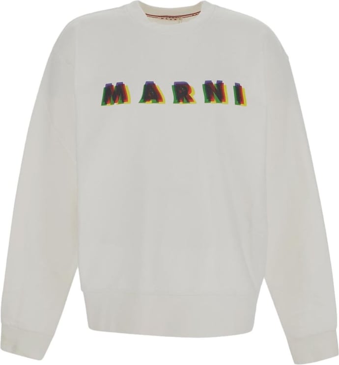 Marni 3D Logo Print Sweatshirt Wit