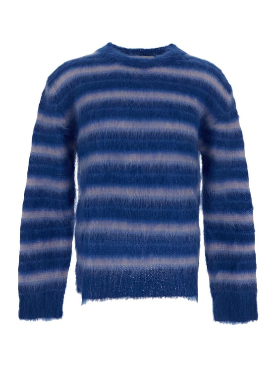 Marni Iconic Brushed Stripes Sweater Blauw