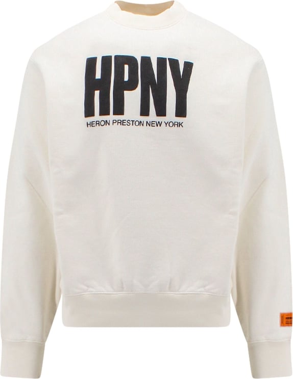 Heron Preston Cotton sweatshirt with printed logo on the front Wit