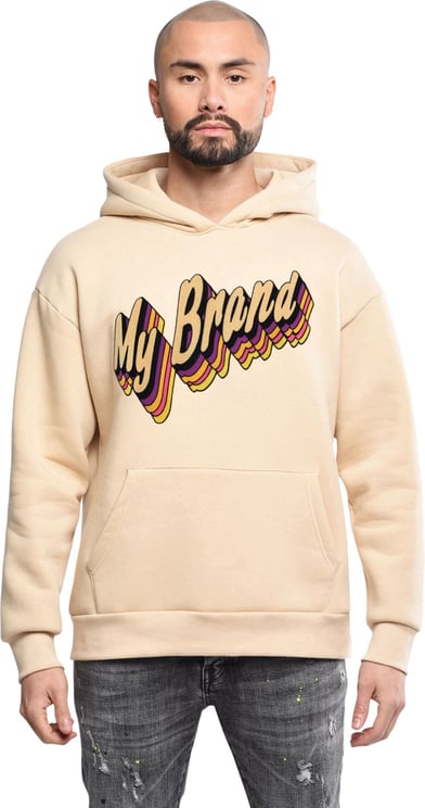 My Brand Rainbow branding hoodie Beige
