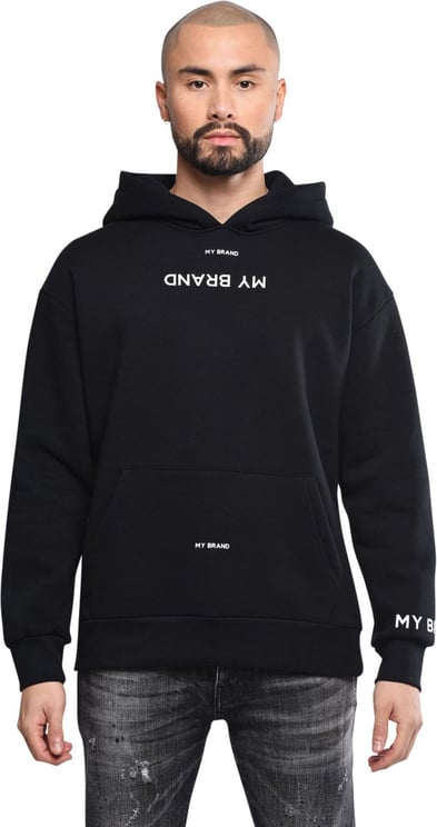 My Brand Multibranding hoodie Zwart