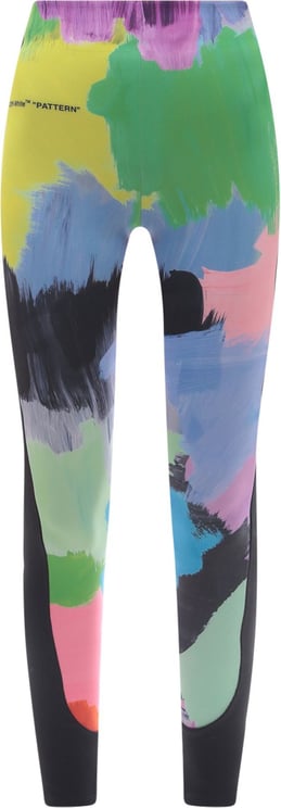 OFF-WHITE Athleisure multicolor jersey leggings Divers